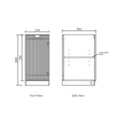 Marlo Laundry 415 Fluted Black Base Cabinet — detail 3