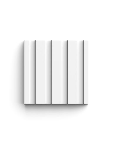 Noosa Matte White Fluted Swatch