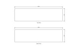 Solid Surface 1800x465x20 Matte White Top No Hole — detail 2