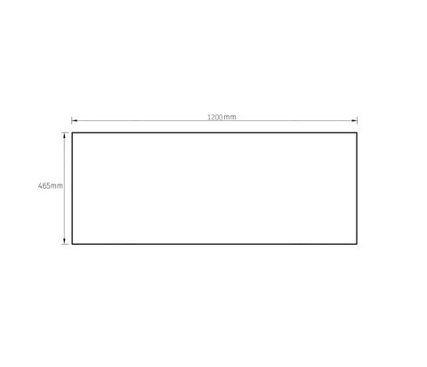 Solid Surface 1200x465x20 Matte White Top No Hole — detail 2