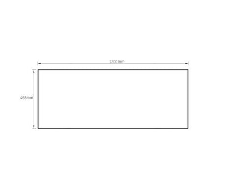 Solid Surface 1200x465x20 Matte White Top No Hole — detail 2