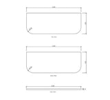 Bondi 1200x460x20 Solid Surface Matte White Top No Hole — detail 2