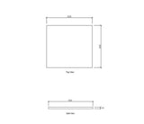 Laundry 650mm Solid Surface Matte White Top - No Hole — detail 3