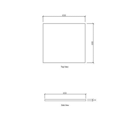 Laundry 650mm Solid Surface Matte White Top - No Hole — detail 3