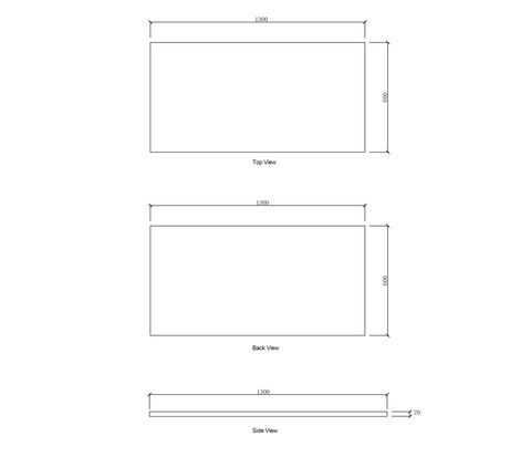 Laundry 1300mm Solid Surface Matte White Top - No Hole — detail 3