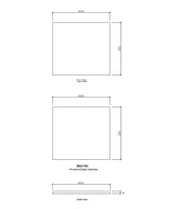 Laundry 650mm Solid Surface Cloudy Carrara Top - No Hole — detail 3