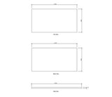 Laundry 1300mm Solid Surface Cloudy Carrara Top - No Hole — detail 3