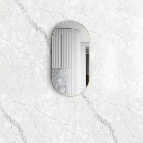 Noosa 900(H)x450(W) Gold Metal Frame Tuffi Mirror