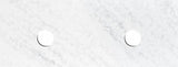 Solid Surface 1200x465x20 Cloudy Carrara Top Double Bowl