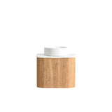 Bondi 600mm Woodland Oak Fluted Curve Vanity with Matte White Top