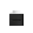Byron 600mm Black Oak Wall Hung Vanity with Matte White Top