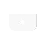 Hampshire 750mm Satin White Wall Hung Curve Vanity with Matte White Top — detail 2