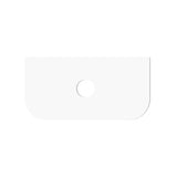 Hampshire 900mm Satin White Wall Hung Curve Vanity with Matte White Top — detail 2