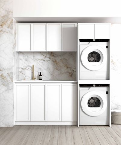 Laundry Kit 1960C Hampshire White with Matte White Top
