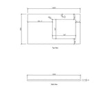 Laundry 1060mm Natural Carrara White Marble Top - Right Bowl 12TH — detail 3