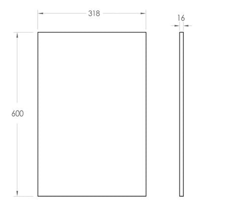 Filler 600x318x16 Natural Oak — detail 2