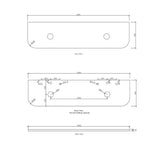 Bondi 1800x460x20 Solid Surface Cloudy Carrara Top — detail 2
