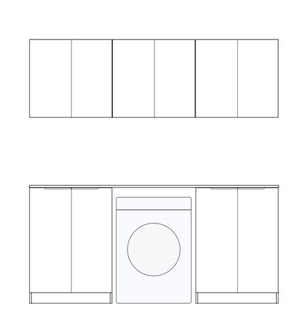 Laundry Kit 1960B Bondi White with Pure White Top