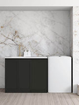 Hampshire Black Base Laundry Cabinet with 1060mm Pure White Top