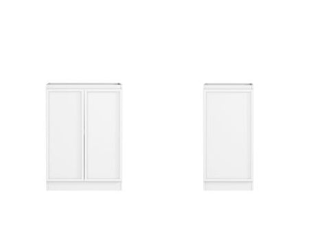 Hampshire White Base Laundry Cabinet with 1060mm Pure White Top — detail 2