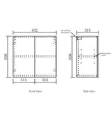 Laundry Kit 1305B Byron/Bondi Black Oak with Pure White Top — detail 6