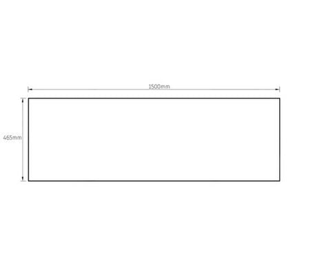 Vanity Top 1500x465x20 Pure White No Hole — detail 4