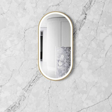 LED Noosa 900(H)x450(W) Gold Metal Frame Tuffi Mirror