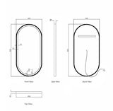 LED Noosa 900(H)x450(W) Gold Metal Frame Tuffi Mirror — detail 2