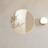 London 700mm White Metal Frame Tuffi Mirror