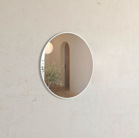 London 700mm White Metal Frame Tuffi Mirror — detail 2
