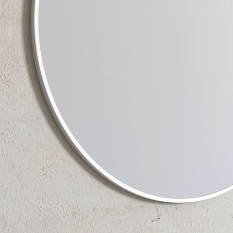 London 700mm White Metal Frame Tuffi Mirror — detail 3