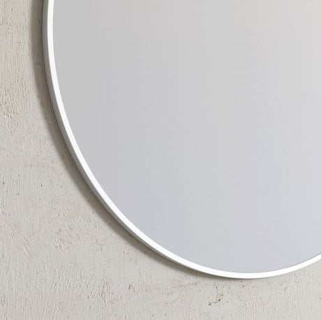 London 700mm White Metal Frame Tuffi Mirror — detail 3