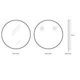 London 700mm White Metal Frame Tuffi Mirror — detail 4
