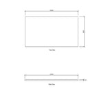 Laundry 1060mm Natural Carrara White Marble Top - No Hole — detail 2