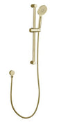 Pavia Brushed Gold Shower Rail with Round Handheld Shower Piece