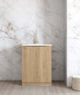 Mini Laundry 650mm Byron/Bondi Natural Oak with Pure White Top