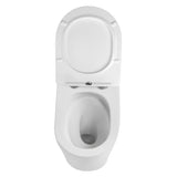 Alzano Wall Face Matte White Hurricane Pan with Geberit Cistern, No Push Plate — detail 2