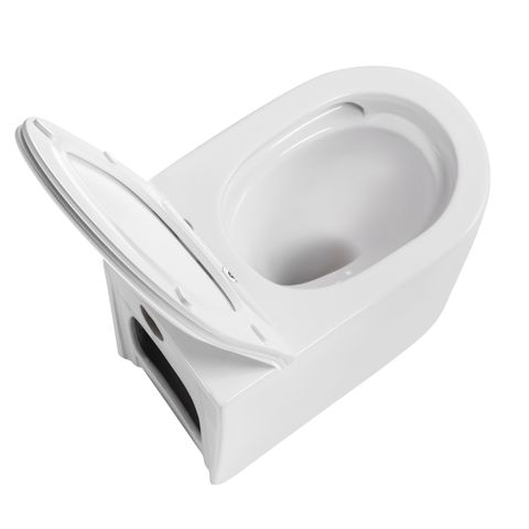 Alzano WF Hurricane Pan Slim Seat / R&T Inwall Cistern Set (Push Plate Sold Separately) — detail 4