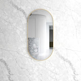 Noosa 1200(W)x600(H) Gold Metal Frame Mirror- Install Horizontal or Vertical — detail 2