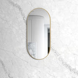 Noosa 1200(W)x600(H) Gold Metal Frame Mirror- Install Horizontal or Vertical — detail 3