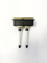 Square Toilet Flush Button Brushed Gold — detail 2