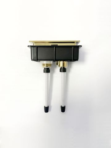 Square Toilet Flush Button Brushed Gold — detail 2