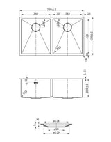 Arte Sink 76D 760x450x220 Argent Gold — detail 5