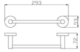Rondo 250mm Black Towel Bar — detail 2
