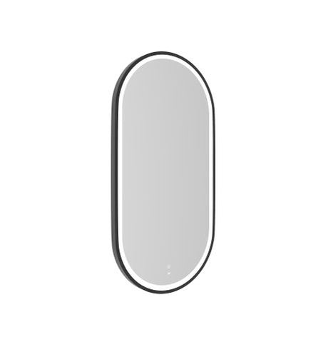 LED Noosa 900(H)x450(W) Black Metal Frame Tuffi Mirror — detail 4