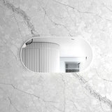 Noosa 1200(W)x600(H) White Metal Frame Tuffi Mirror- Install Horizontal or Vertical