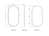 Noosa 1200(W)x600(H) White Metal Frame Tuffi Mirror- Install Horizontal or Vertical — detail 3