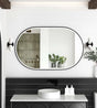 LED Noosa 900(H)x600(W) Black Metal Frame Tuffi Mirror- Install Horizontal or Vertical