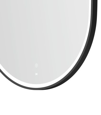 LED Noosa 900(H)x600(W) Black Metal Frame Tuffi Mirror- Install Horizontal or Vertical — detail 5