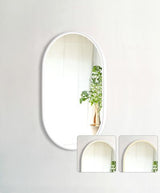 LED Noosa 900(H)x600(W) White Metal Frame Mirror- Install Horizontal or Vertical — detail 4